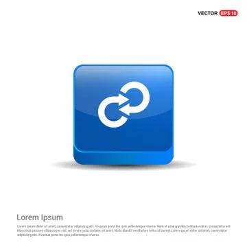 Reload Icon - 3d Blue Button 스톡 일러스트