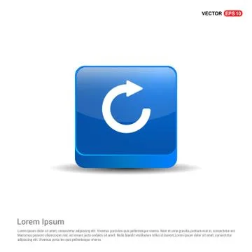 Reload Icon - 3d Blue Button 스톡 일러스트