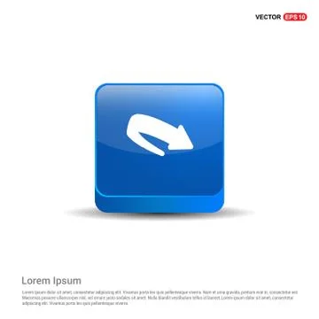 Reload Icon - 3d Blue Button Stock Illustration