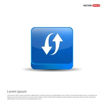 Reload Icon - 3d Blue Button Stock Illustration