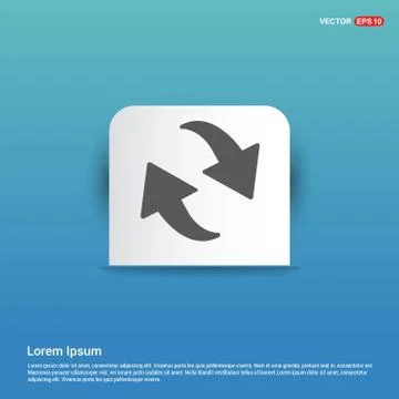Reload Icon - Blue Sticker button Stock Illustration