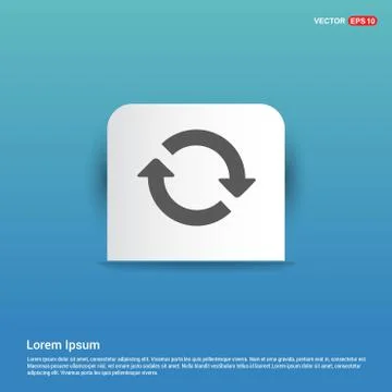 Reload Icon - Blue Sticker button Stock Illustration