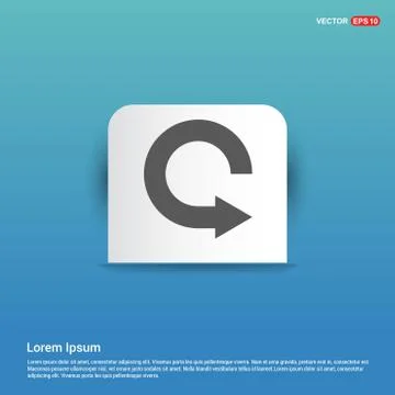 Reload Icon - Blue Sticker button Stock Illustration