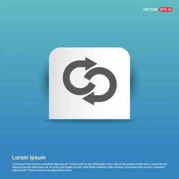 Reload Icon - Blue Sticker button 스톡 일러스트