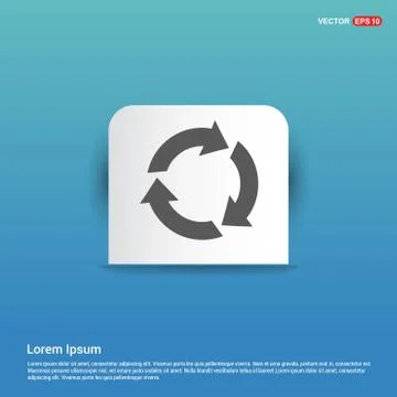Reload Icon - Blue Sticker button Stock Illustration