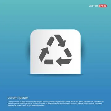 Reload Icon - Blue Sticker button Stock Illustration