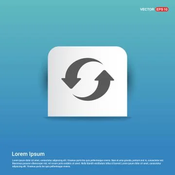 Reload Icon - Blue Sticker button Stock Illustration