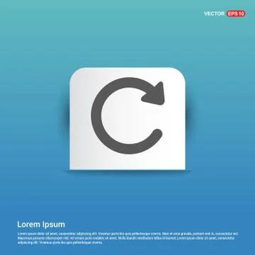 Reload icon - Blue Sticker button Illustrazione stock