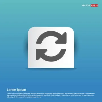 Reload Icon - Blue Sticker button Stock Illustration