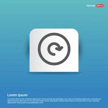 Reload icon - Blue Sticker button イラスト素材