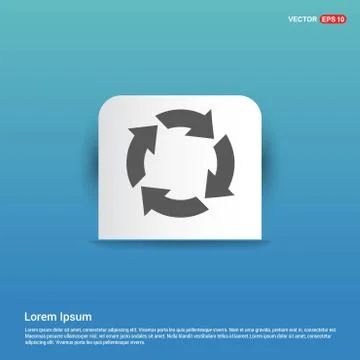 Reload Icon - Blue Sticker button Stock Illustration