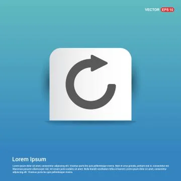Reload Icon - Blue Sticker button Illustrazione stock