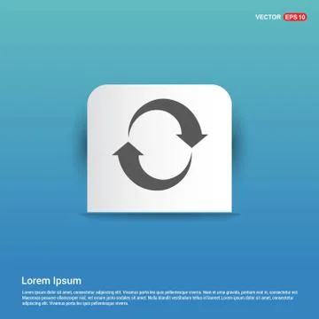Reload Icon - Blue Sticker button Stockillustratie