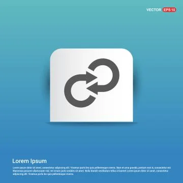 Reload Icon - Blue Sticker button 스톡 일러스트