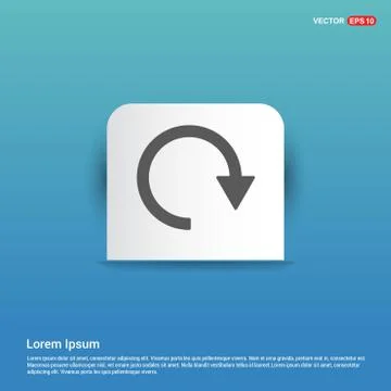 Reload icon - Blue Sticker button イラスト素材