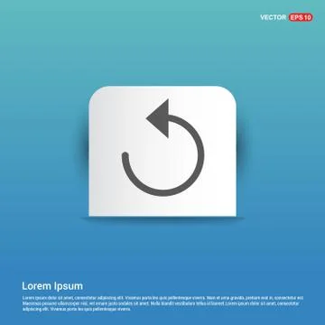 Reload Icon - Blue Sticker button 스톡 일러스트