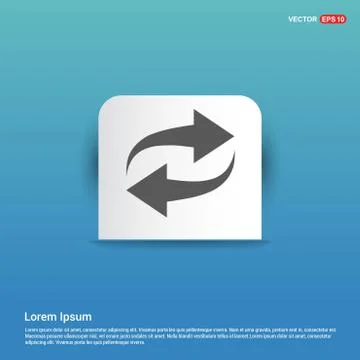 Reload Icon - Blue Sticker button Illustrazione stock