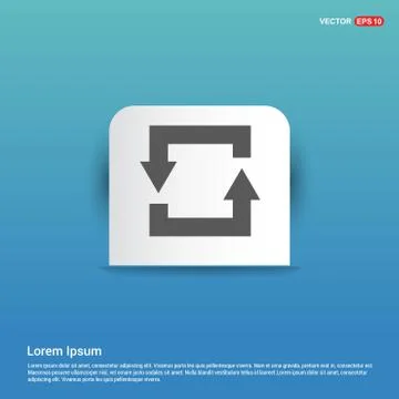 Reload Icon - Blue Sticker button Stock Illustration