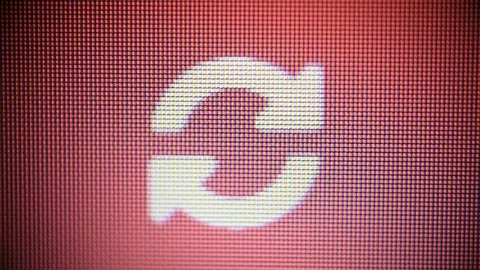 Reload icon on computer screen close up Stock Footage 111665447