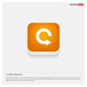 Reload Icon Orange Abstract Web Button Illustrazione stock