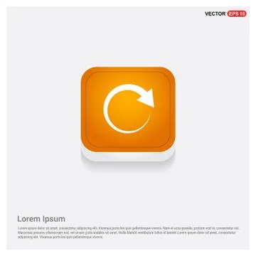 Reload Icon Orange Abstract Web Button Stock Illustration