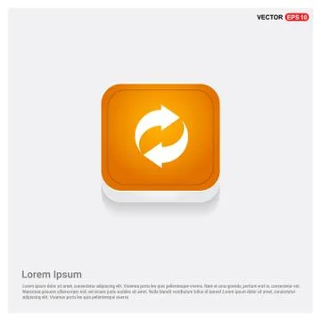 Reload Icon Orange Abstract Web Button Illustrazione stock