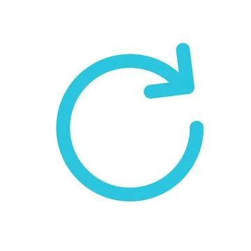 Reload icon, Synchronize and Refresh. Isolated on white background. Blue ic.. Stock Illustration