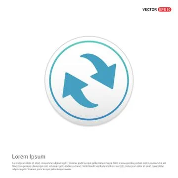 Reload Icon - white circle button 스톡 일러스트