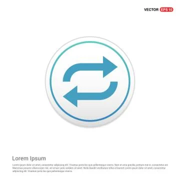 Reload Icon - white circle button 스톡 일러스트