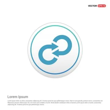 Reload Icon - white circle button 스톡 일러스트