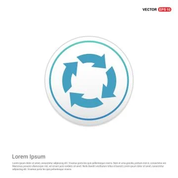 Reload Icon - white circle button イラスト素材