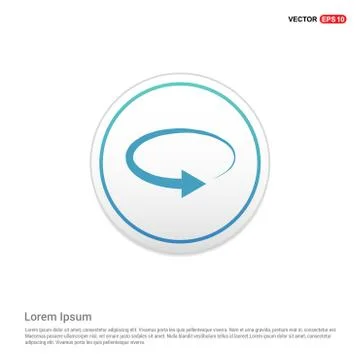 Reload Icon - white circle button 스톡 일러스트