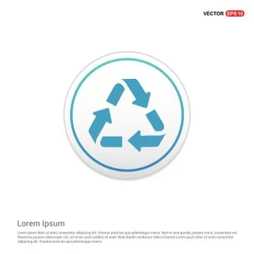 Reload Icon - white circle button Stock Illustration