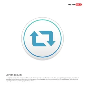 Reload Icon - white circle button 스톡 일러스트