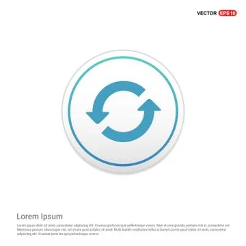 Reload Icon - white circle button Stock Illustration
