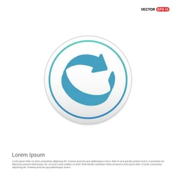 Reload Icon - white circle button イラスト素材