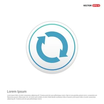 Reload Icon - white circle button 스톡 일러스트