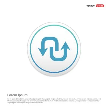 Reload Icon - white circle button Stock Illustration