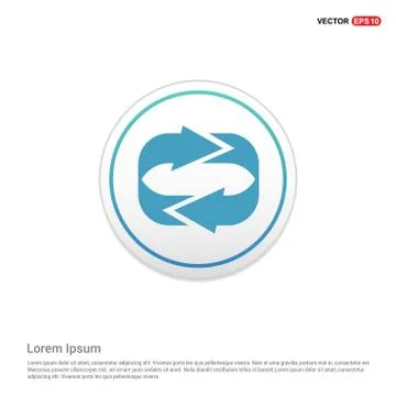 Reload Icon - white circle button Stock Illustration