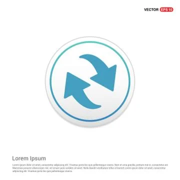 Reload Icon - white circle button 스톡 일러스트