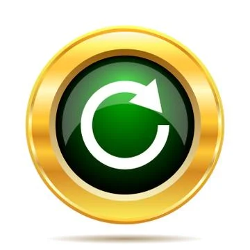 Reload one arrow icon. Internet button on white background.. Stock Illustration