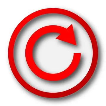 Reload one arrow icon. Internet button on white  background.. 스톡 일러스트
