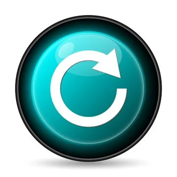 Reload one arrow icon. Internet button on white background.. Stock Illustration