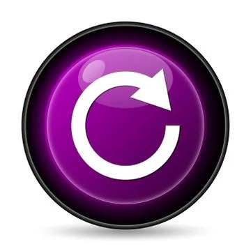 Reload one arrow icon. Internet button on white background.. イラスト素材