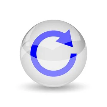 Reload one arrow icon. Internet button on white background.. Stock Illustration
