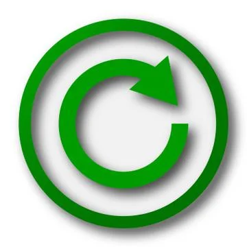 Reload one arrow icon. Internet button on white background.. イラスト素材