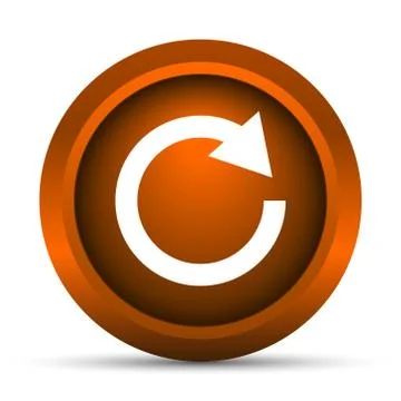 Reload one arrow icon. Internet button on white background.. Stock Illustration