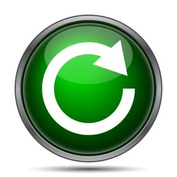 Reload one arrow icon. Internet button on white background.. Stock Illustration