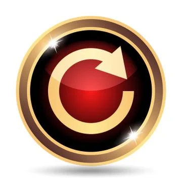 Reload one arrow icon. Internet button on white background.. イラスト素材