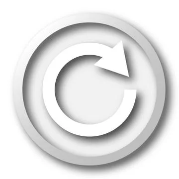 Reload one arrow icon. Internet button on white background.. 스톡 일러스트